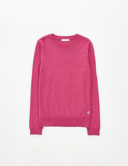 Gül Kurusu Slim Fit Bisiklet Yaka Basic Kazak - 50315758024