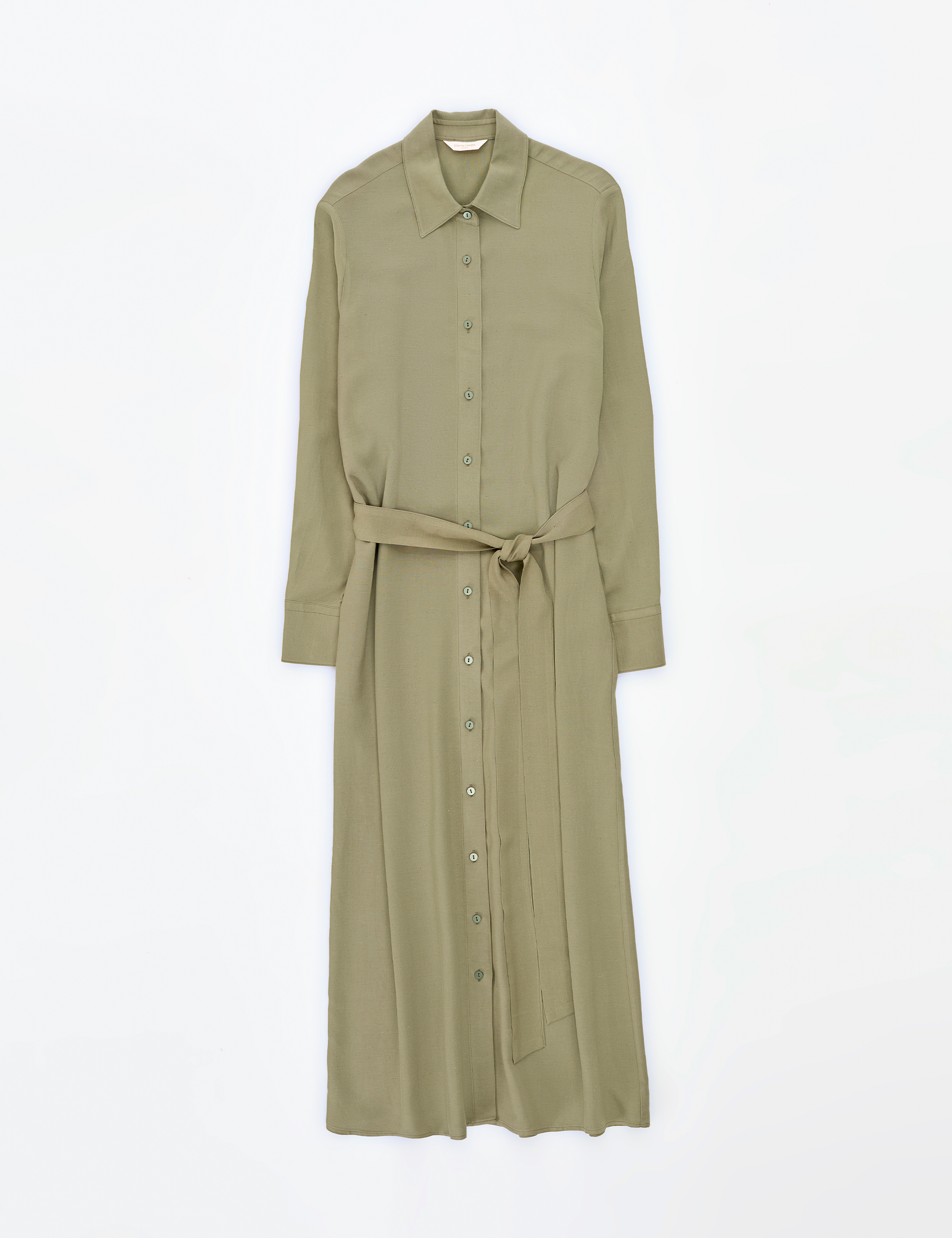 Haki Comfort Fit Dokuma Elbise