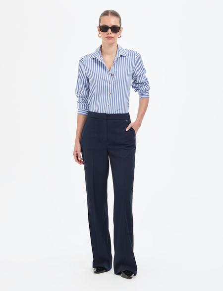 Lacivert Palazzo Kumaş Pantolon - 50319006001