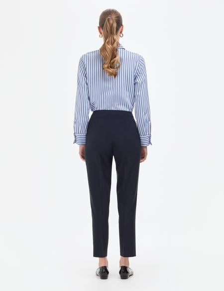 Lacivert Carrot Fit Kumaş Pantolon - 50318977025