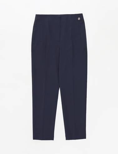 Lacivert Carrot Fit Kumaş Pantolon
