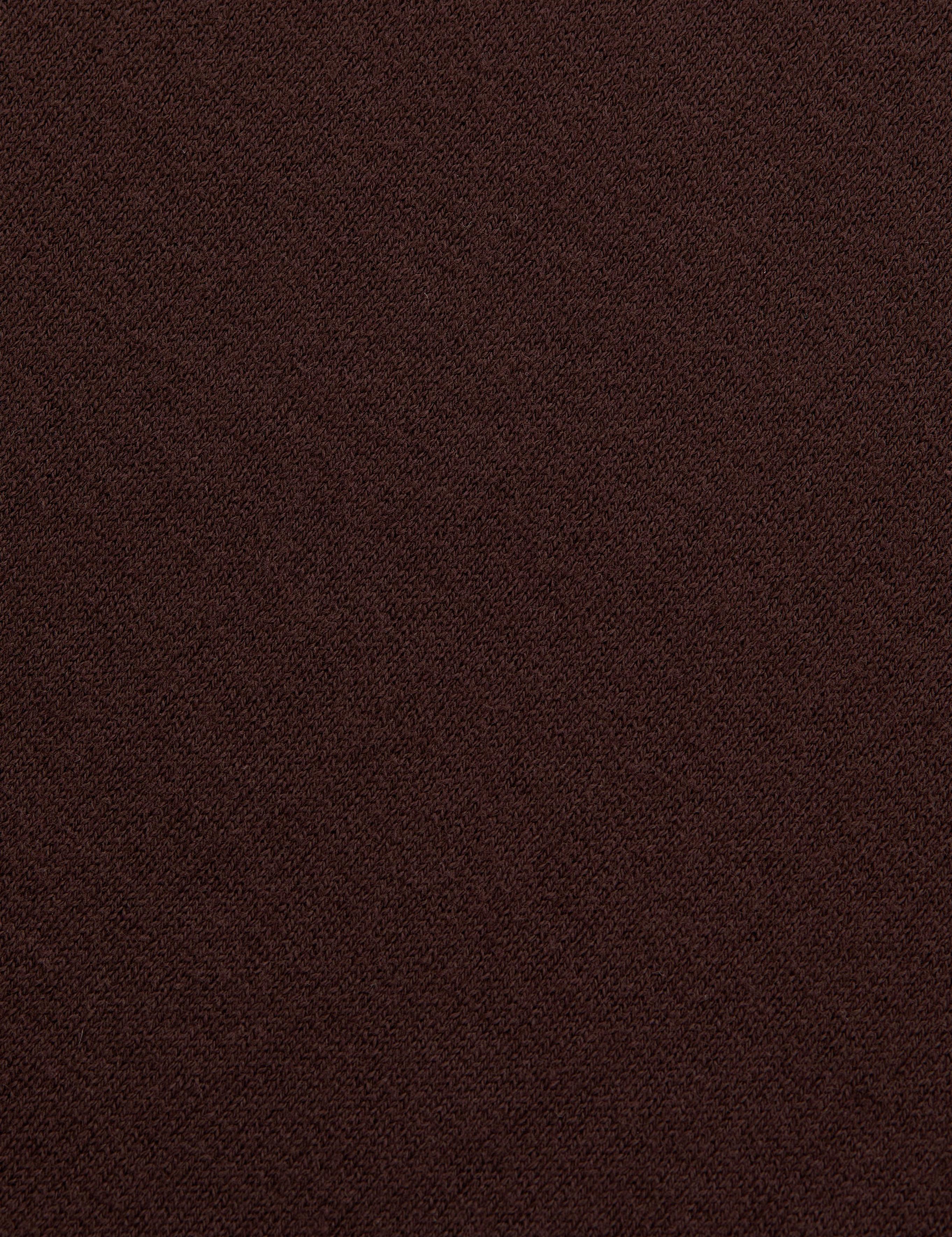 Kahverengi Comfort Fit Bisiklet Yaka Basic Kazak