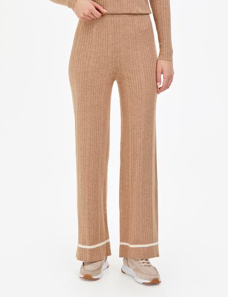 Bej Loose Fit Triko Pantolon - 50311038013