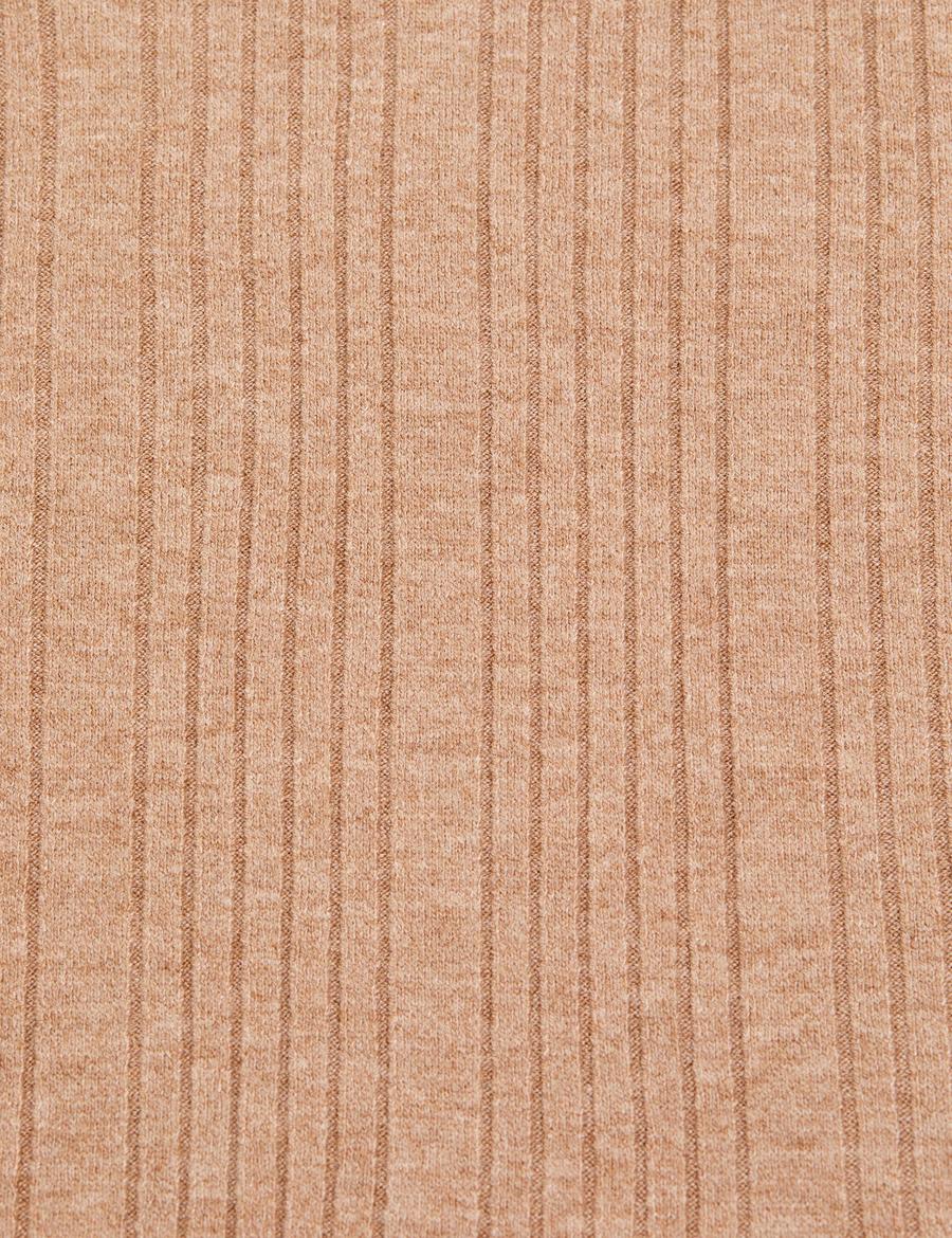 Bej Loose Fit Triko Pantolon