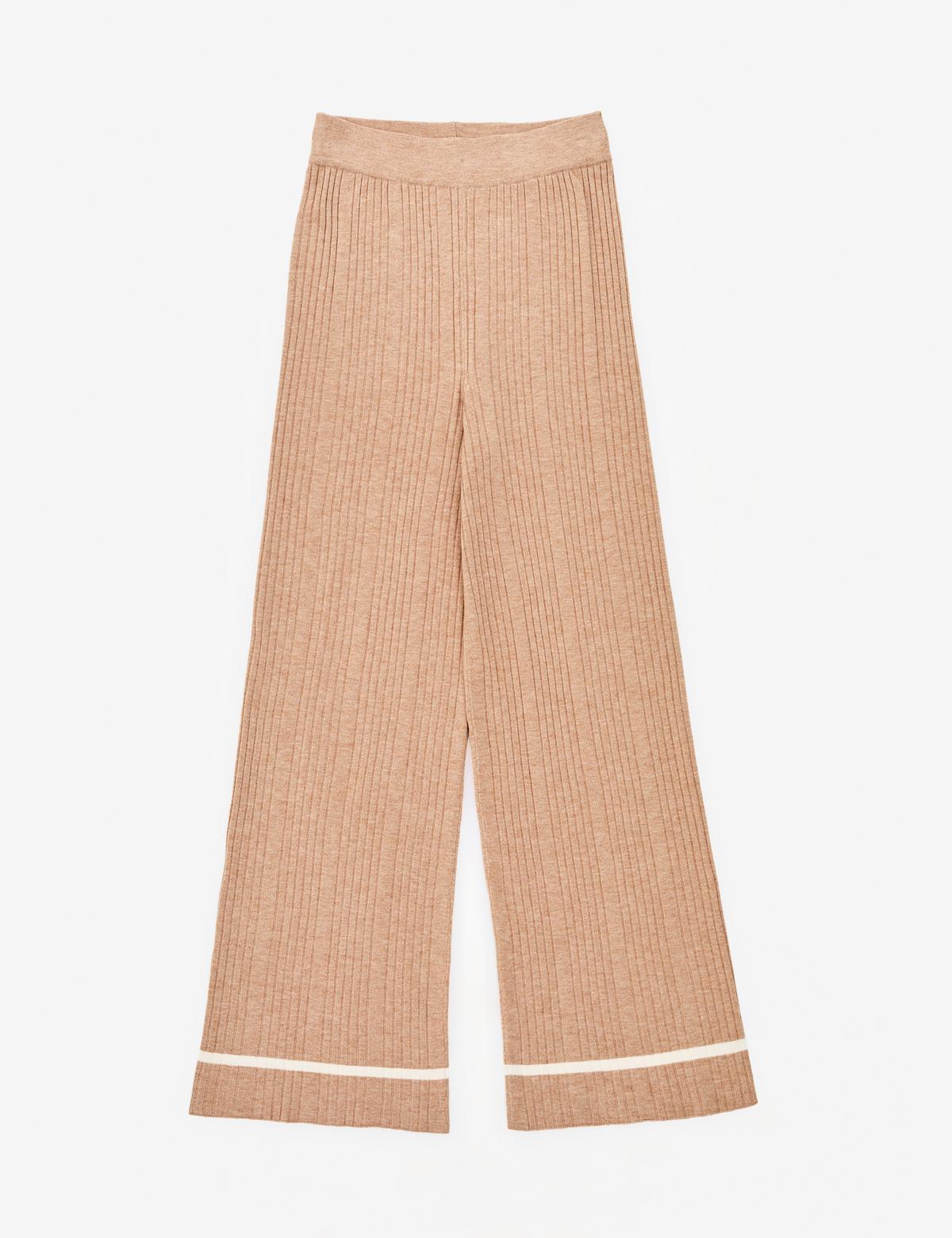 Bej Loose Fit Triko Pantolon - 50311038013