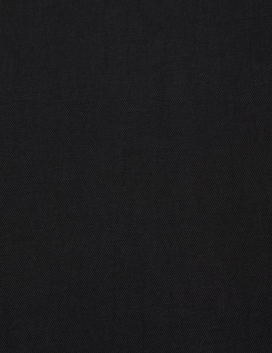 Siyah Comfort Fit Dokuma Elbise