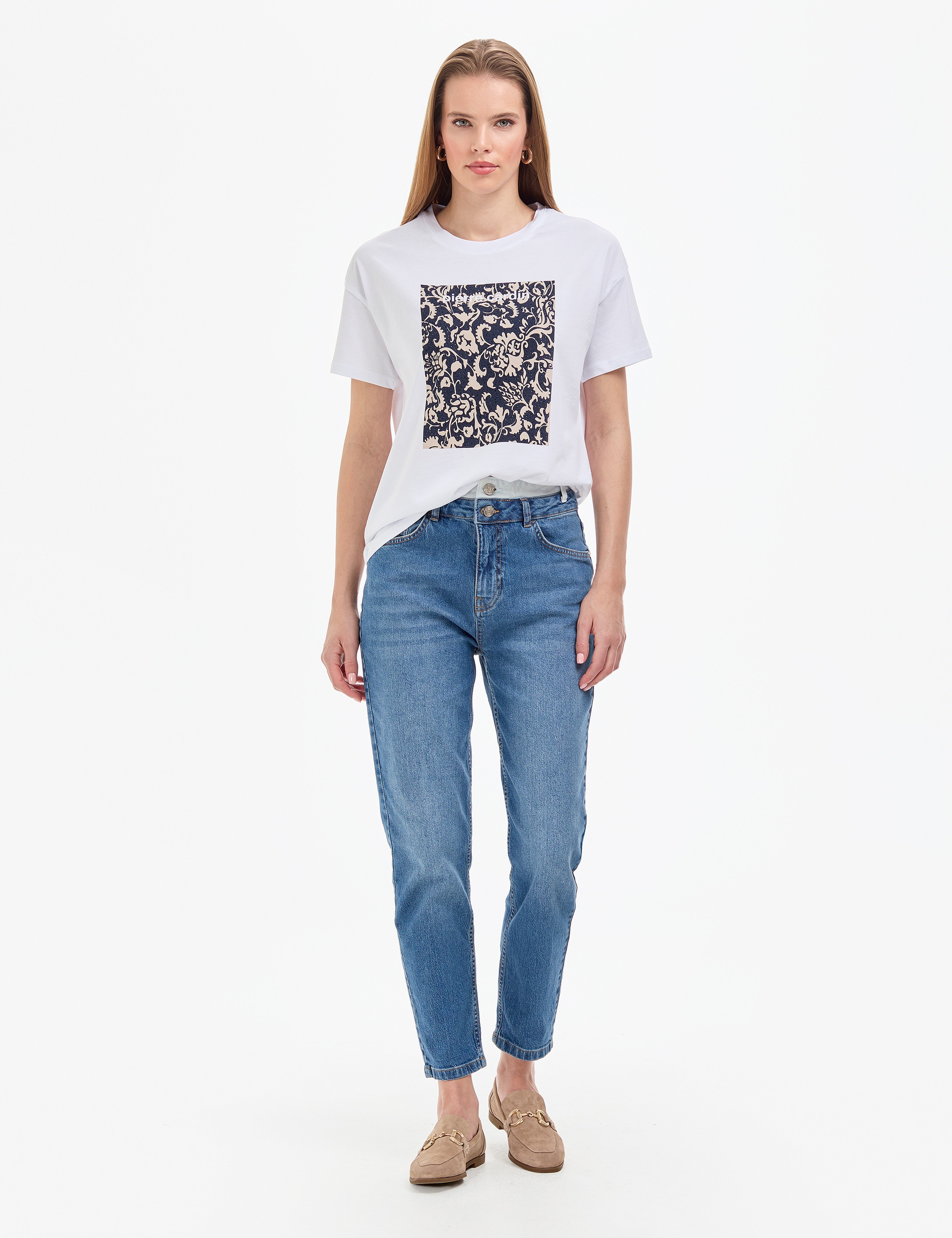 Beyaz Oversize Tişört