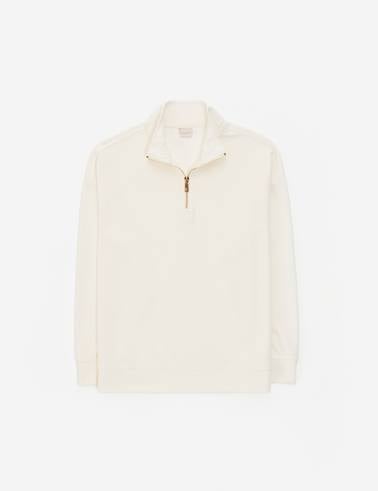Ekru Regular Fit Modal Kumaş Sweatshirt