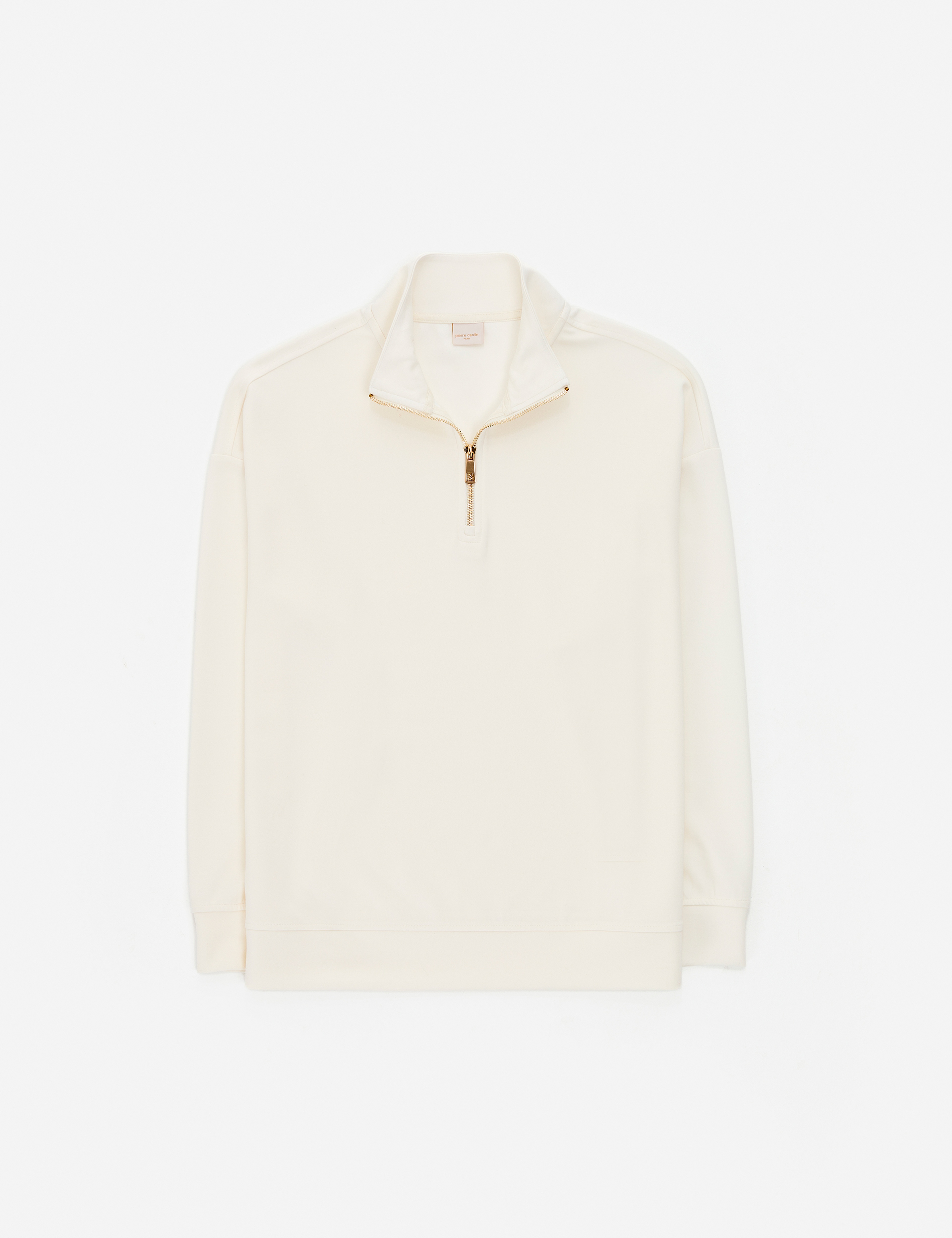 Ekru Regular Fit Modal Kumaş Sweatshirt - Image 6