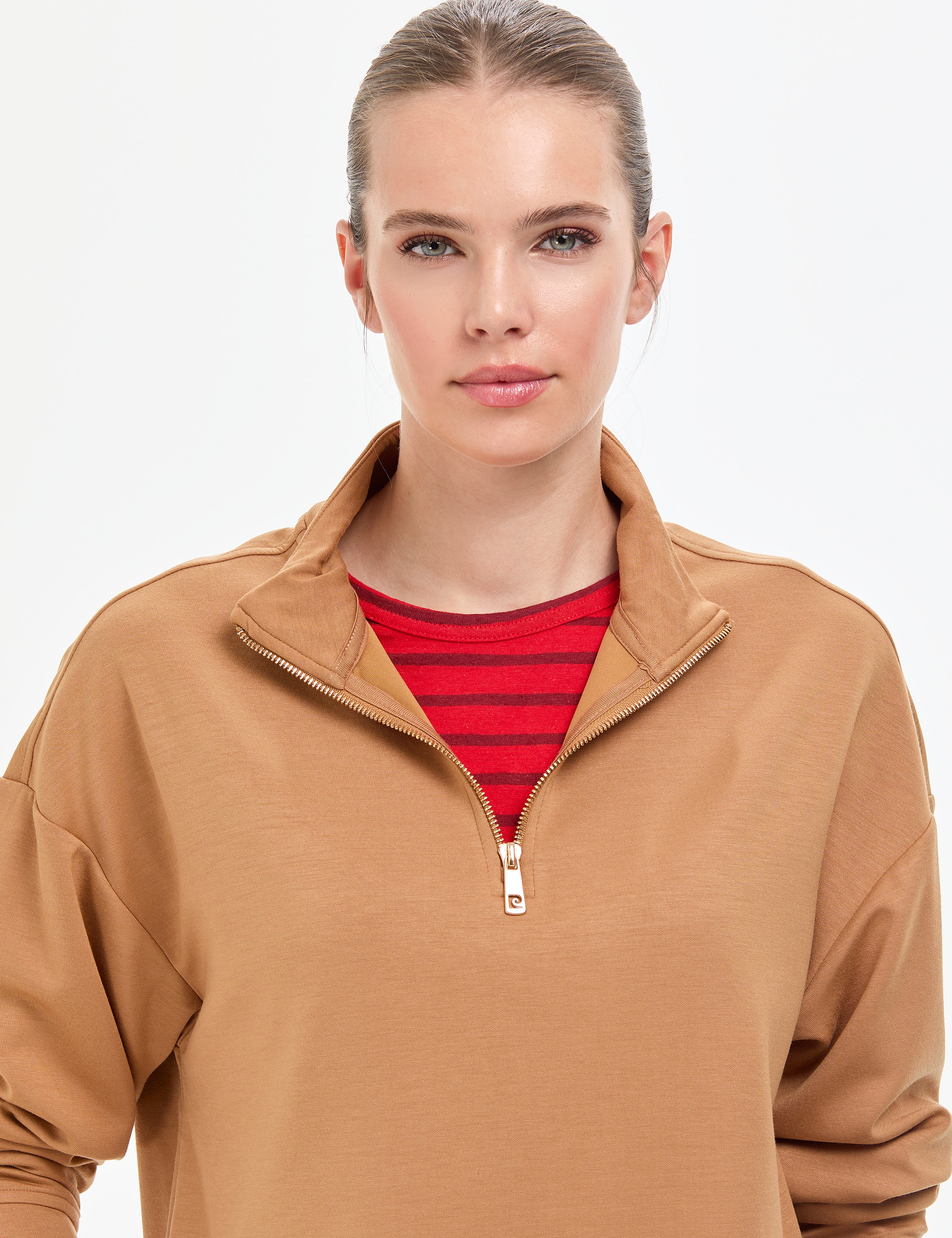 Camel Regular Fit Modal Kumaş Sweatshirt - Image 2