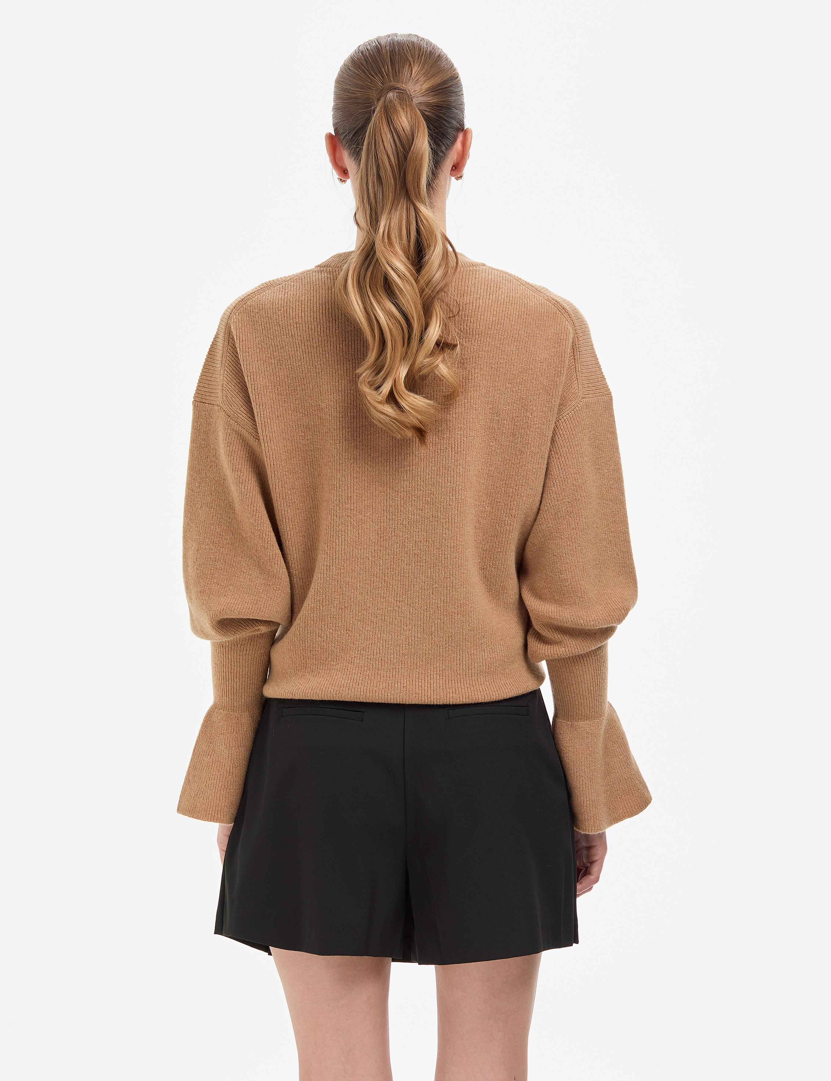 Camel Regular Fit Yün Kazak