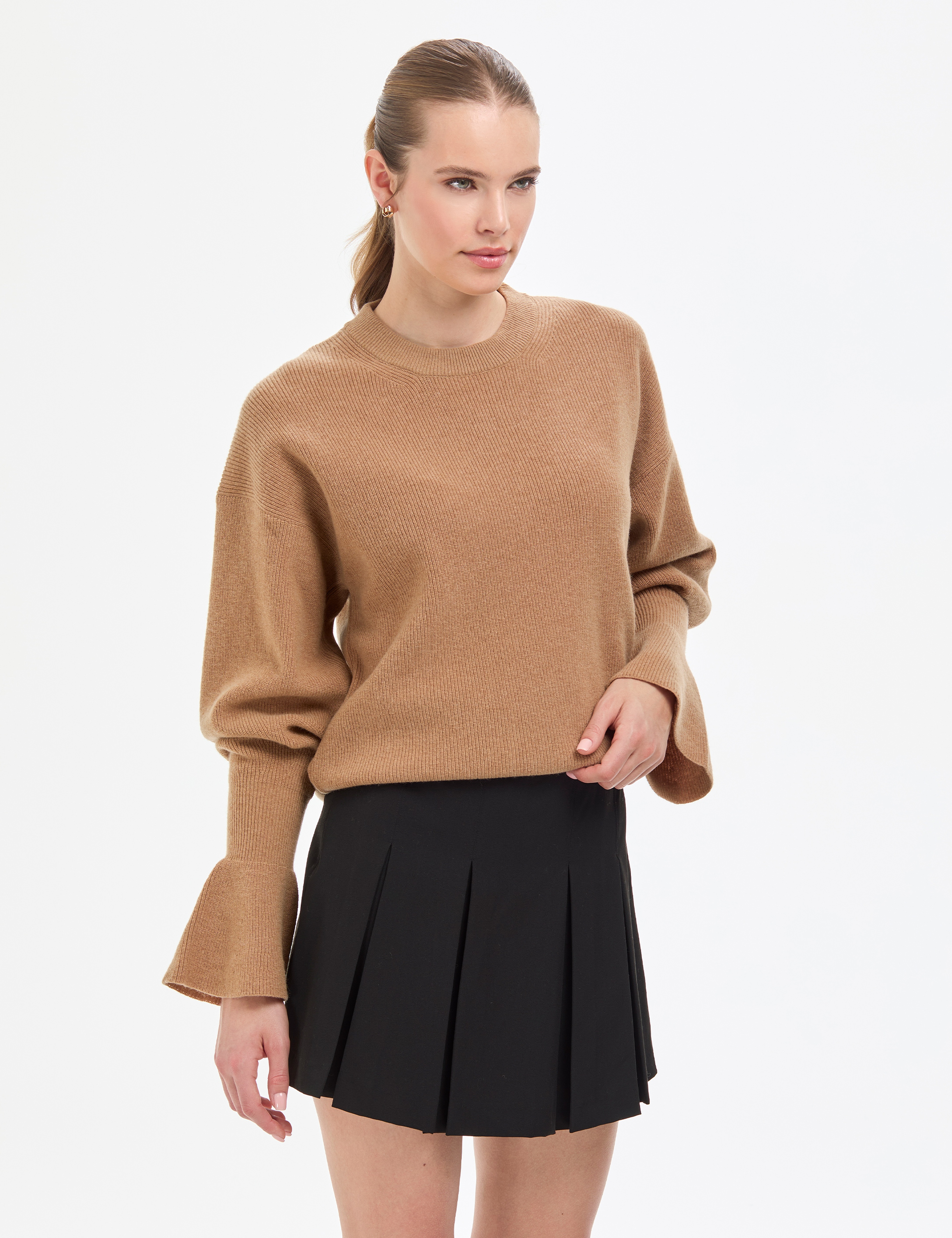 Camel Regular Fit Yün Kazak