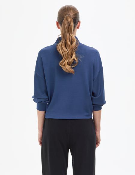 Lacivert Regular Fit Modal Kumaş Sweatshirt - 50308116021