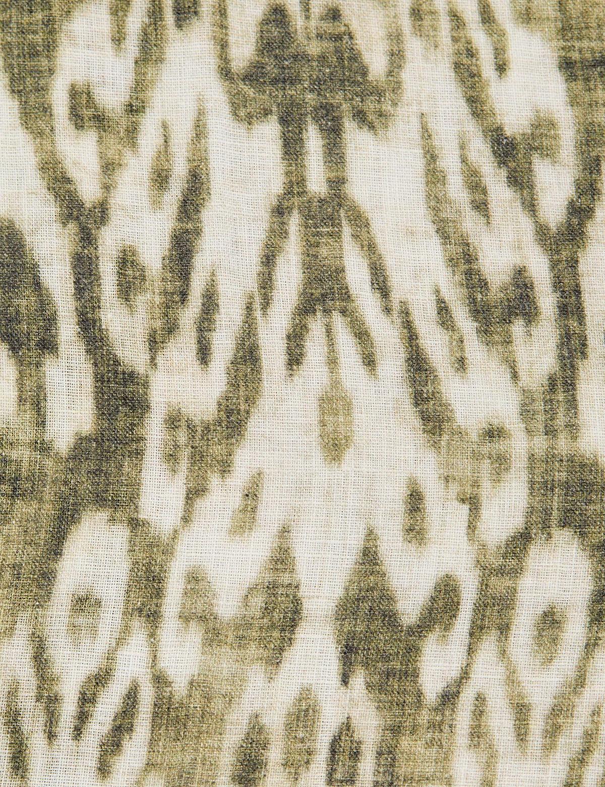 Haki Slim Fit Keten Dokuma Etek - 50301233002