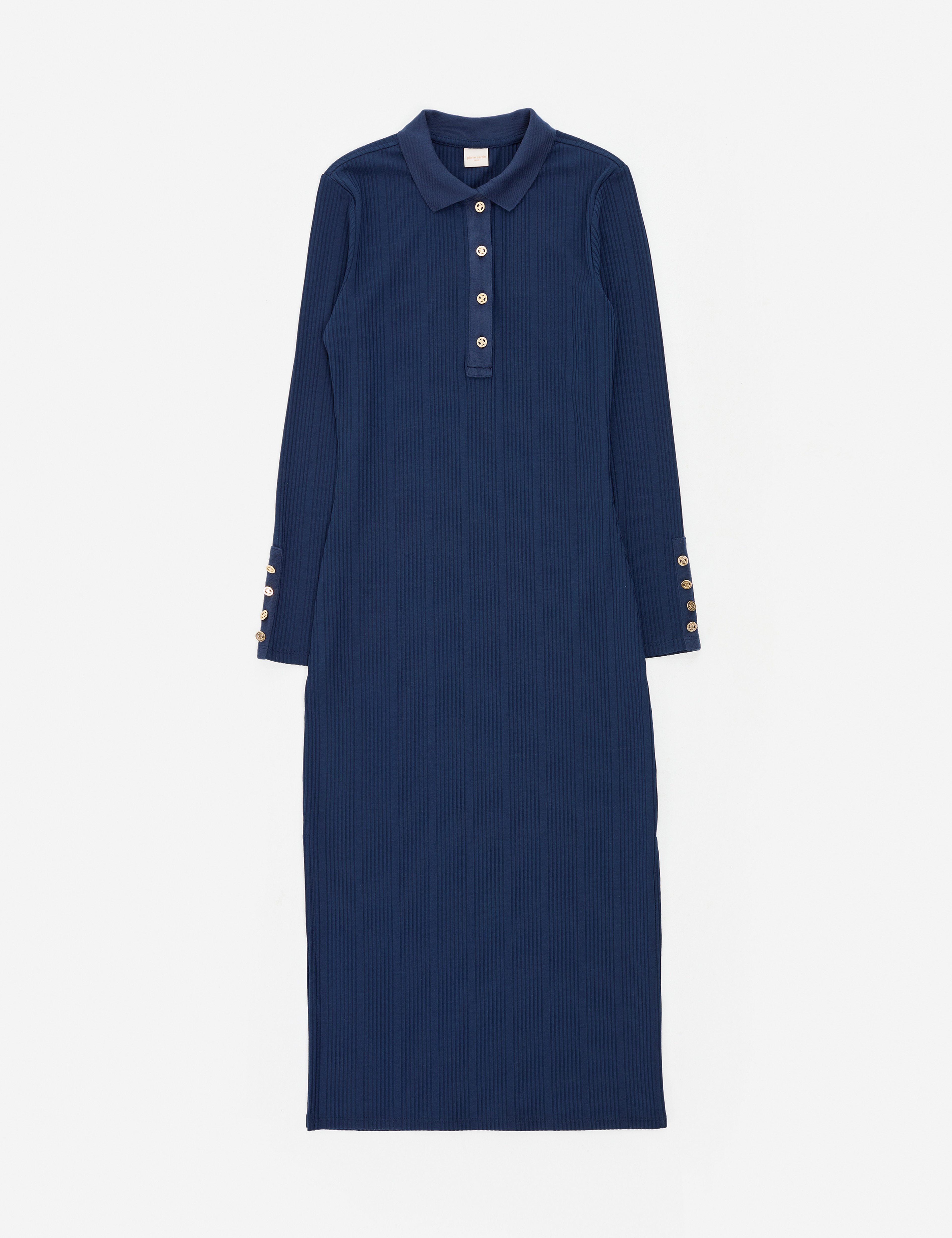 Lacivert Slim Fit Örme Elbise - Image 5