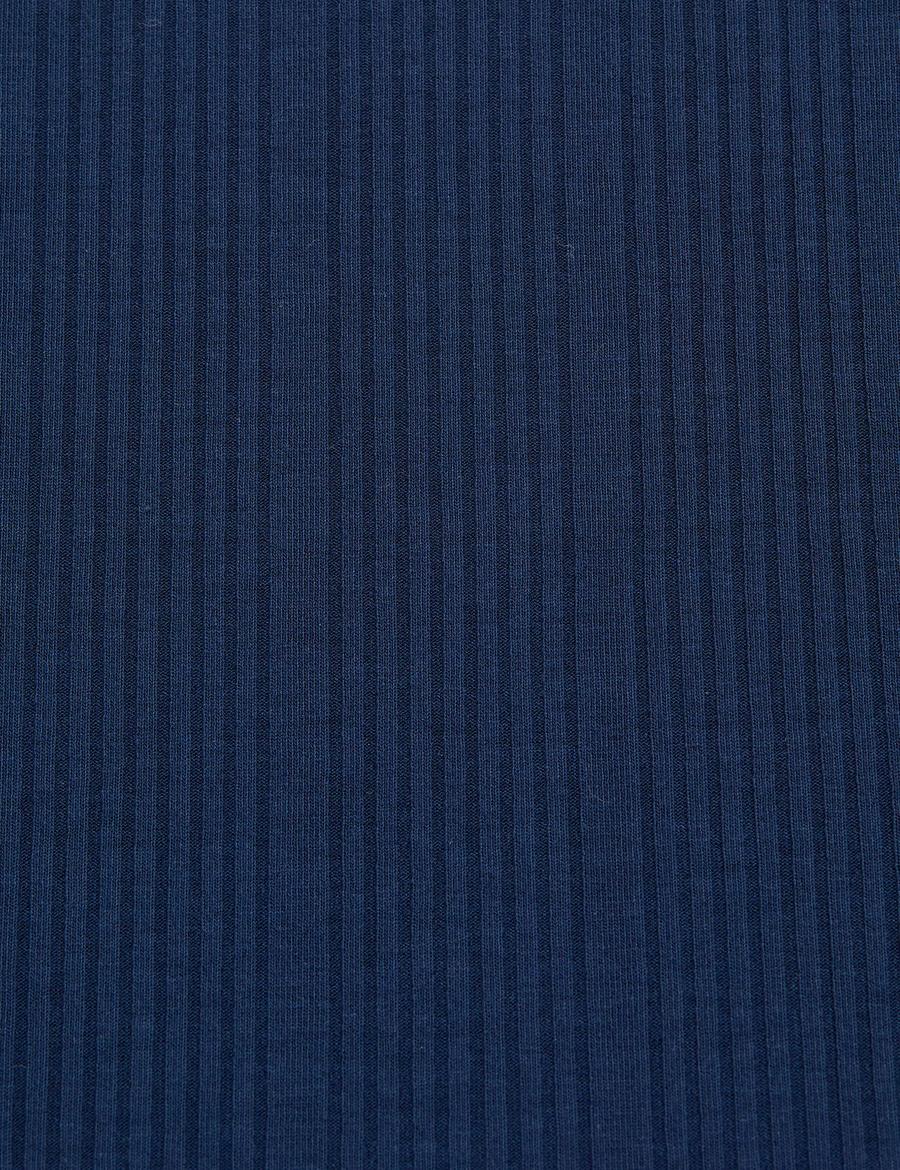 Lacivert Slim Fit Örme Elbise
