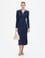 Lacivert Slim Fit Örme Elbise