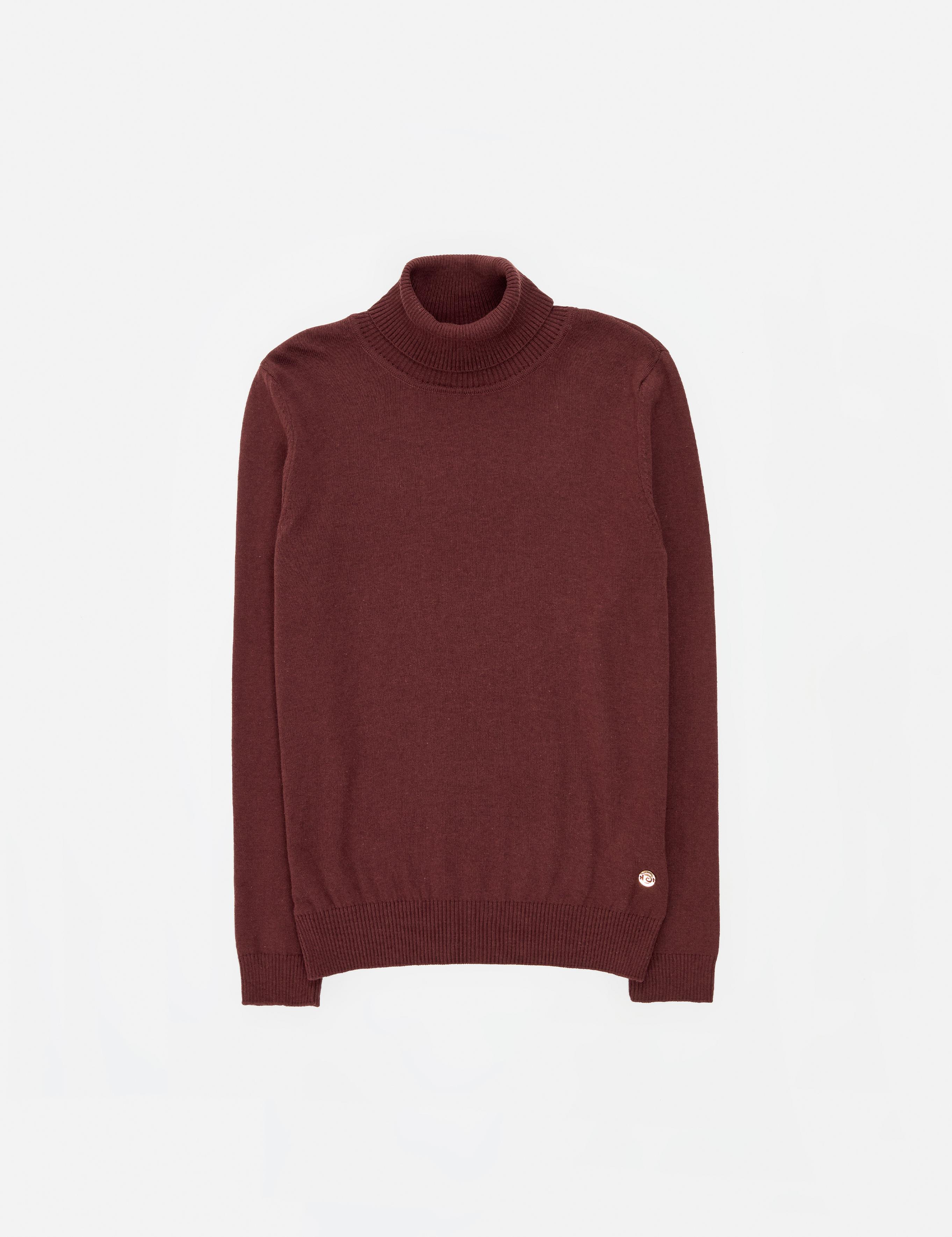 Kahverengi Slim Fit Basic Kazak