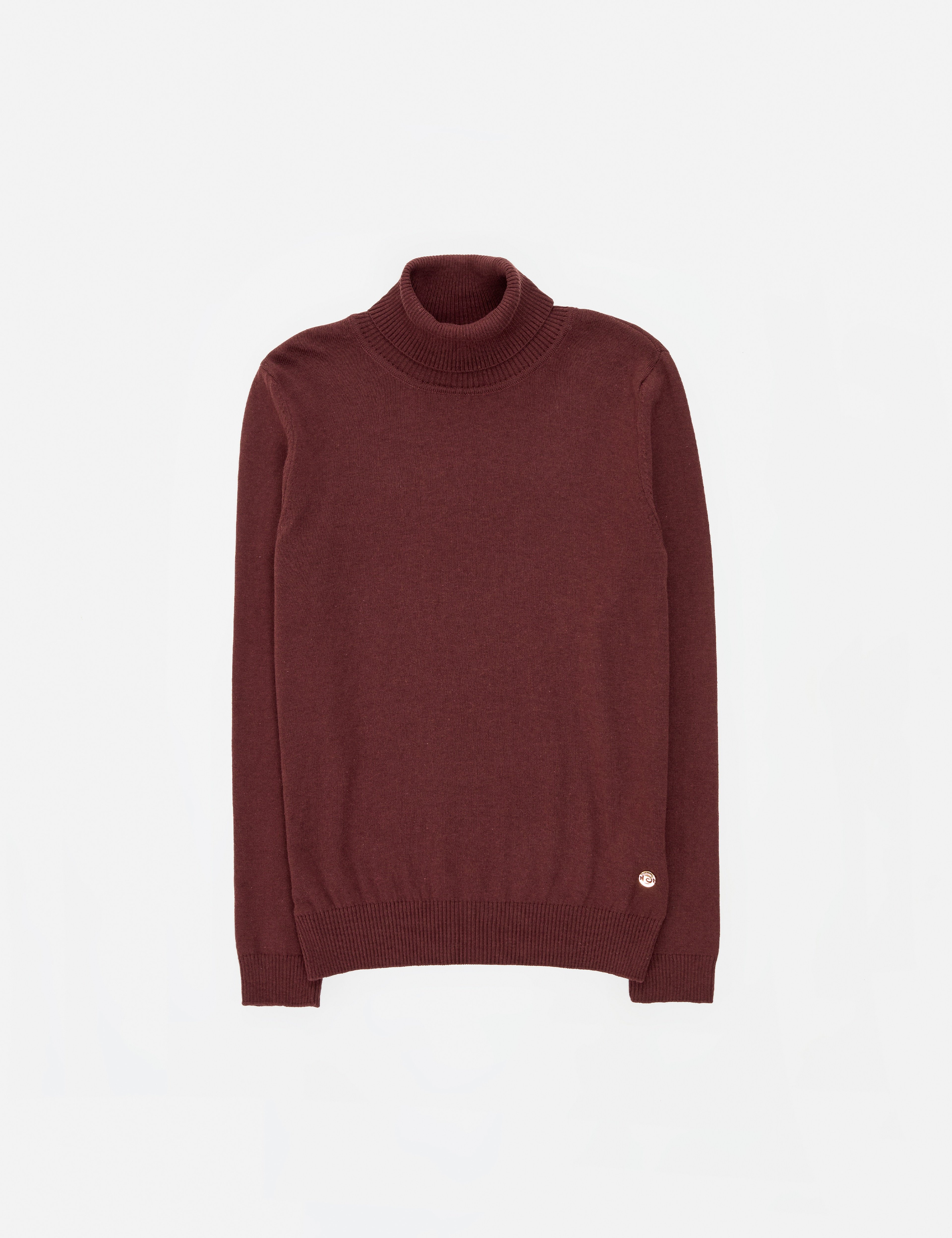 Kahverengi Slim Fit Basic Kazak