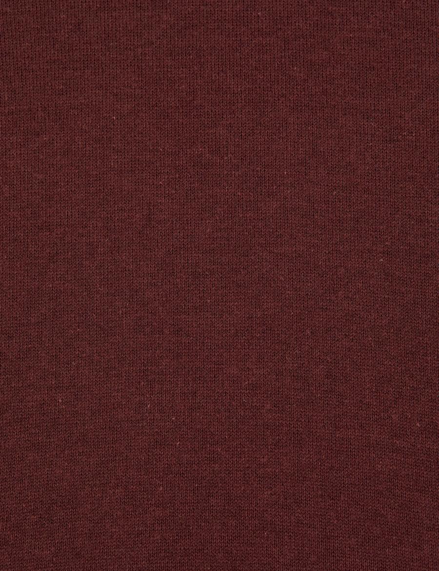 Kahverengi Slim Fit Basic Kazak