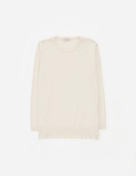 Ekru Comfort Fit Bisiklet Yaka Basic Kazak - 50316393005