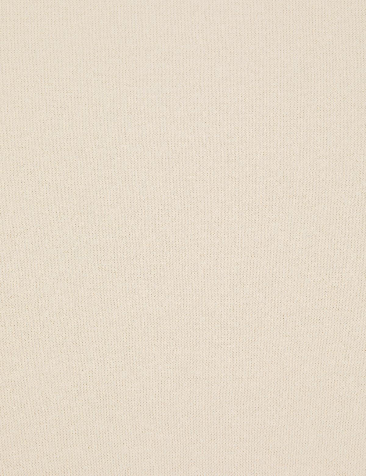 Ekru Comfort Fit Bisiklet Yaka Basic Kazak - 50316393005