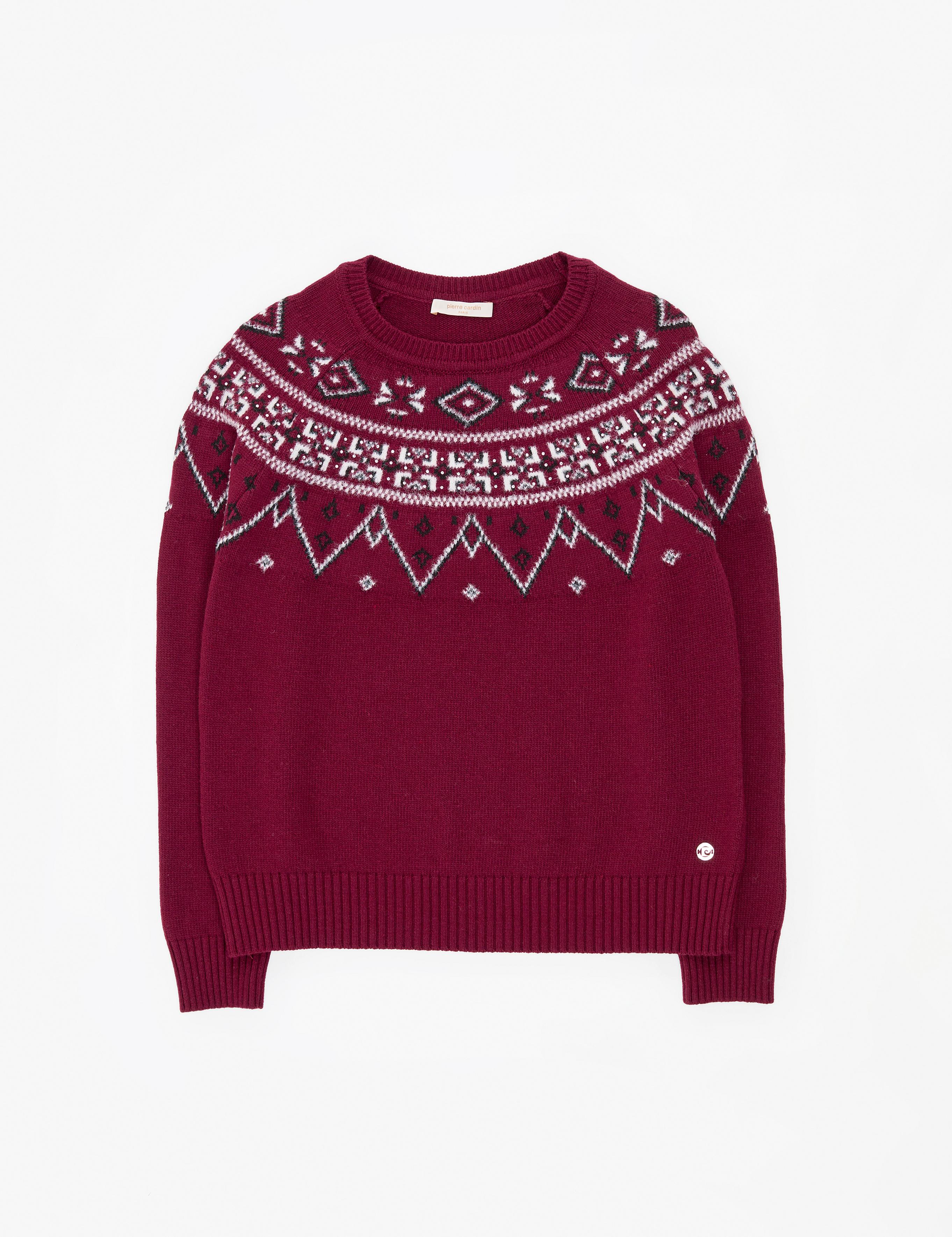 Vişne Slim Fit Kazak