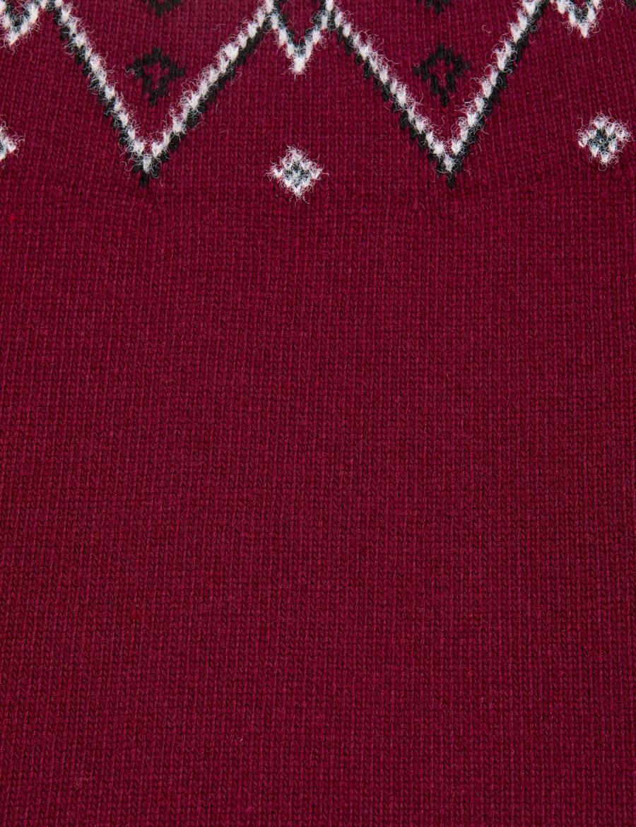 Vişne Slim Fit Kazak