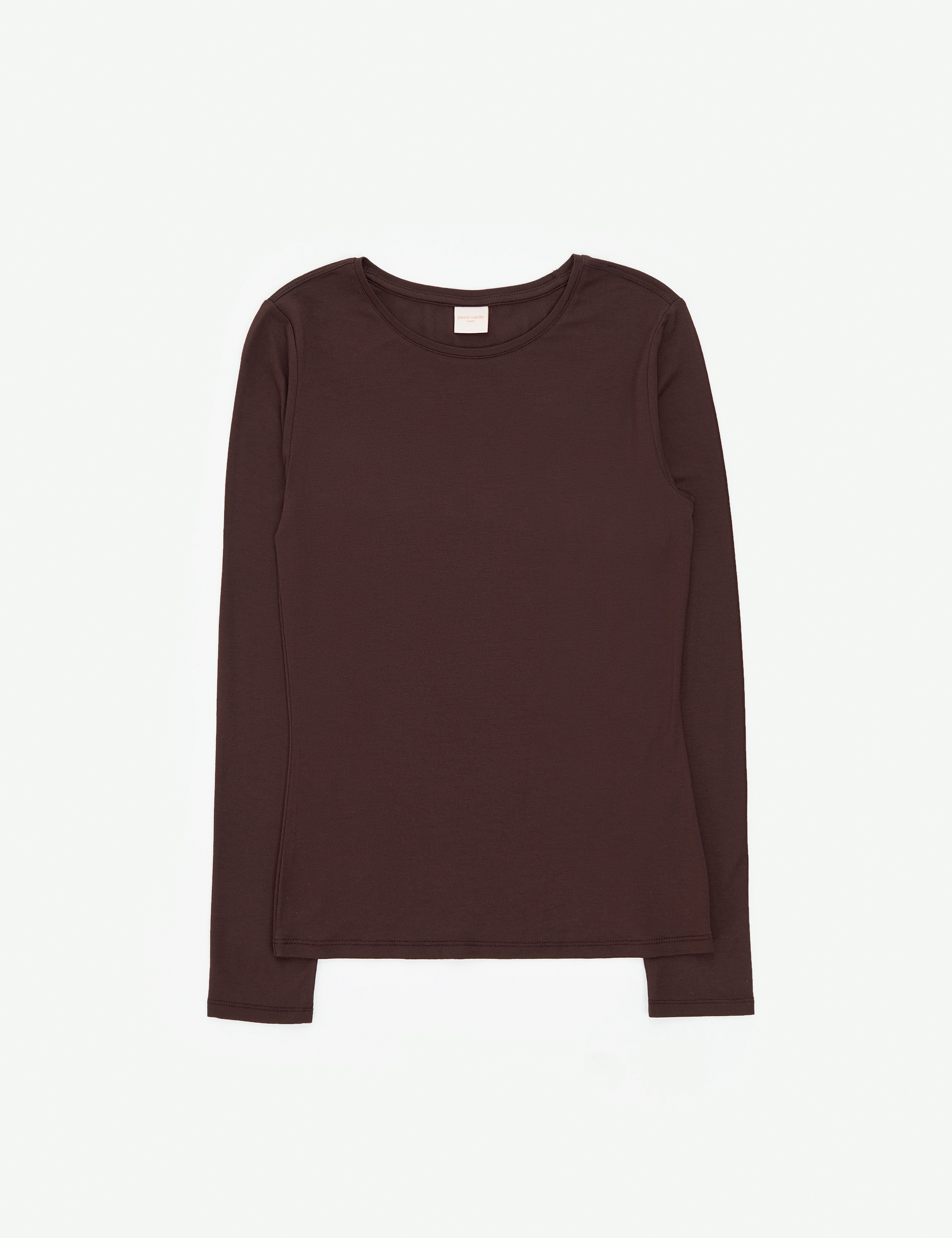 Kahverengi Slim Fit Örme Bluz