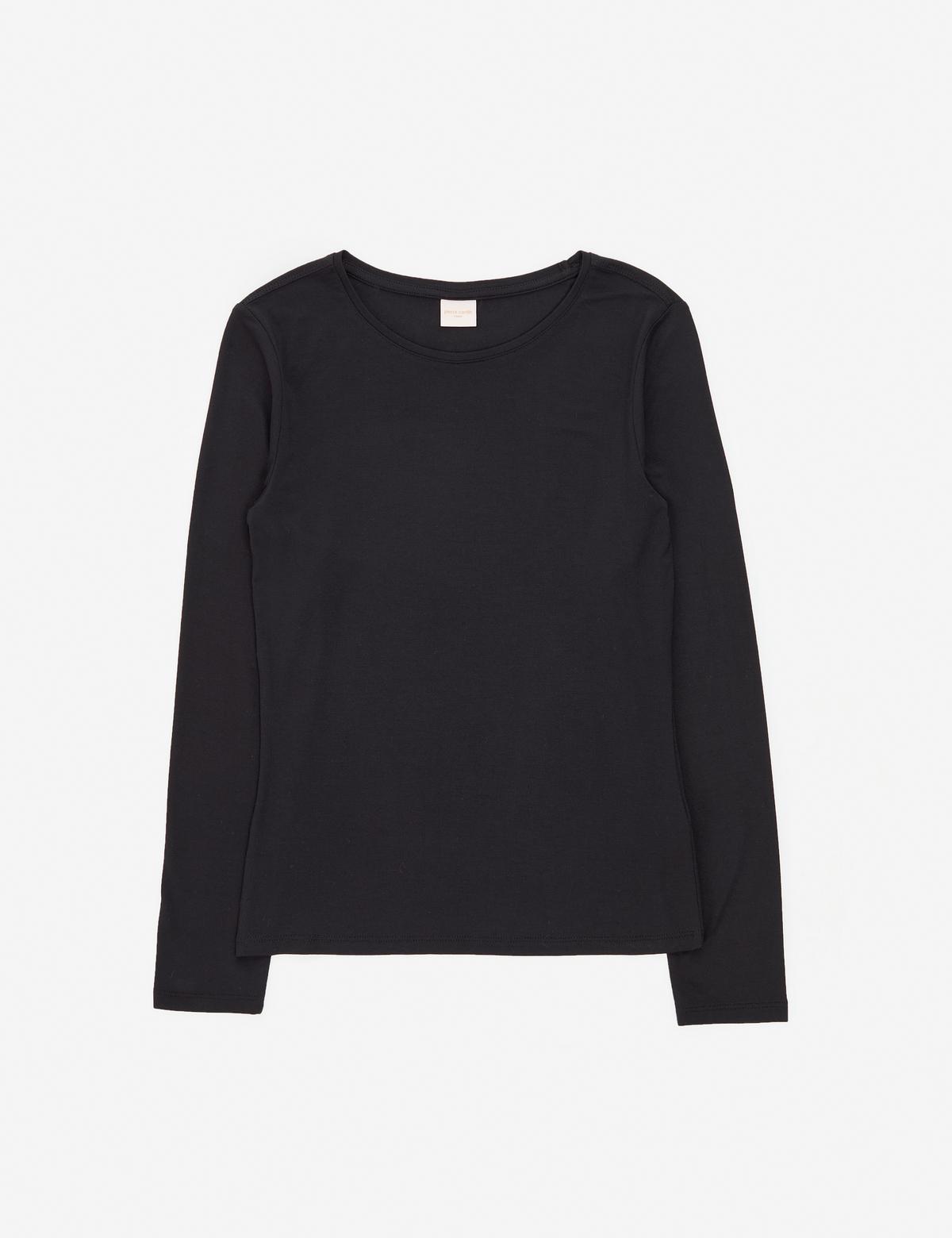 Siyah Slim Fit Örme Bluz - 50317061027