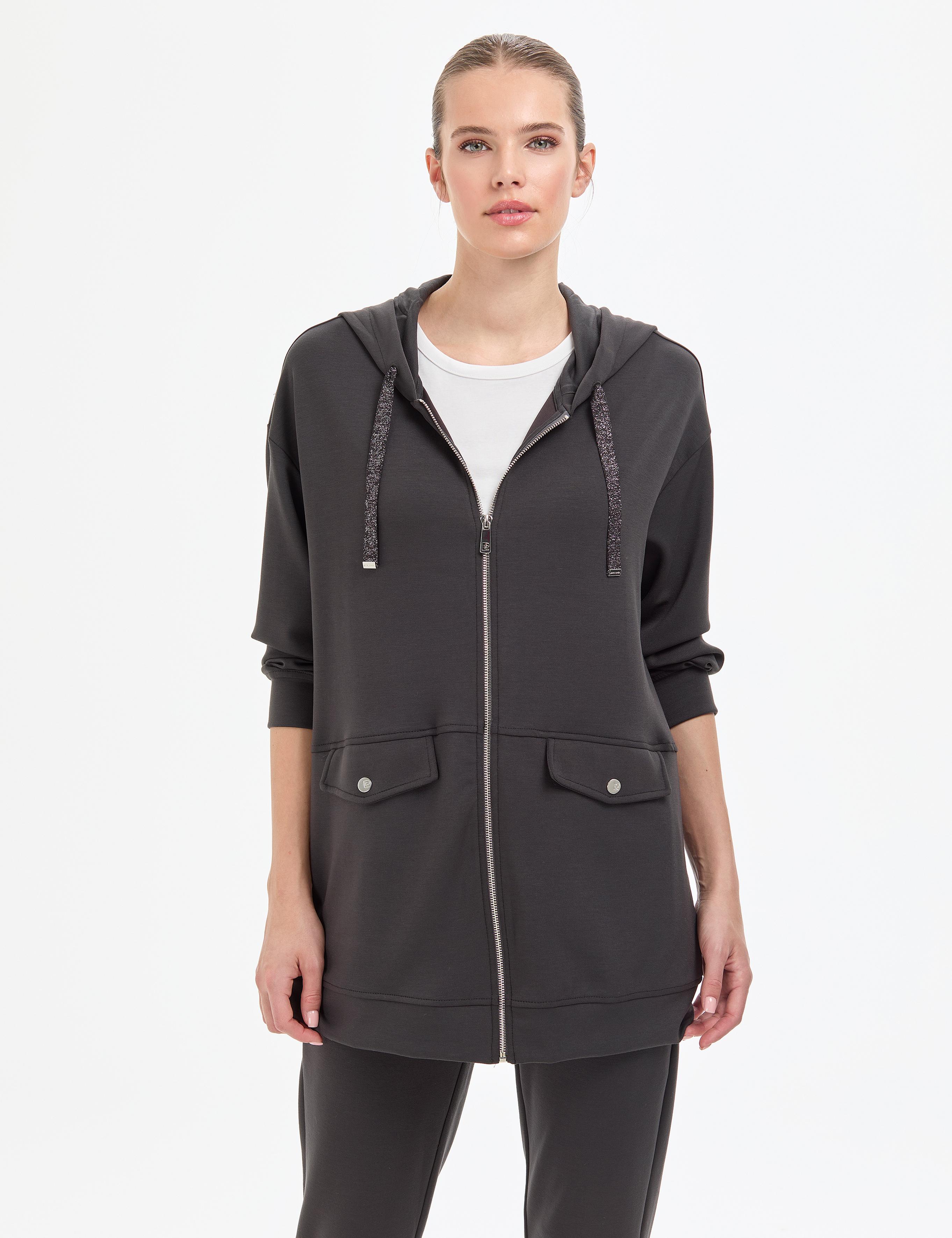 Antrasit Oversize Örme Hırka