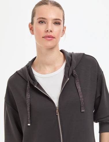 Antrasit Oversize Örme Hırka