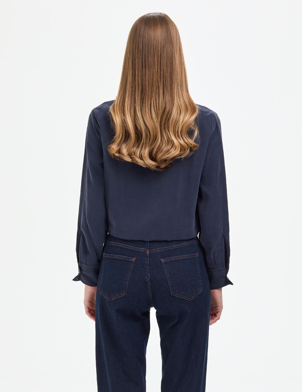 Açık Lacivert Comfort Fit Uzun Kollu Gömlek - 50318219035