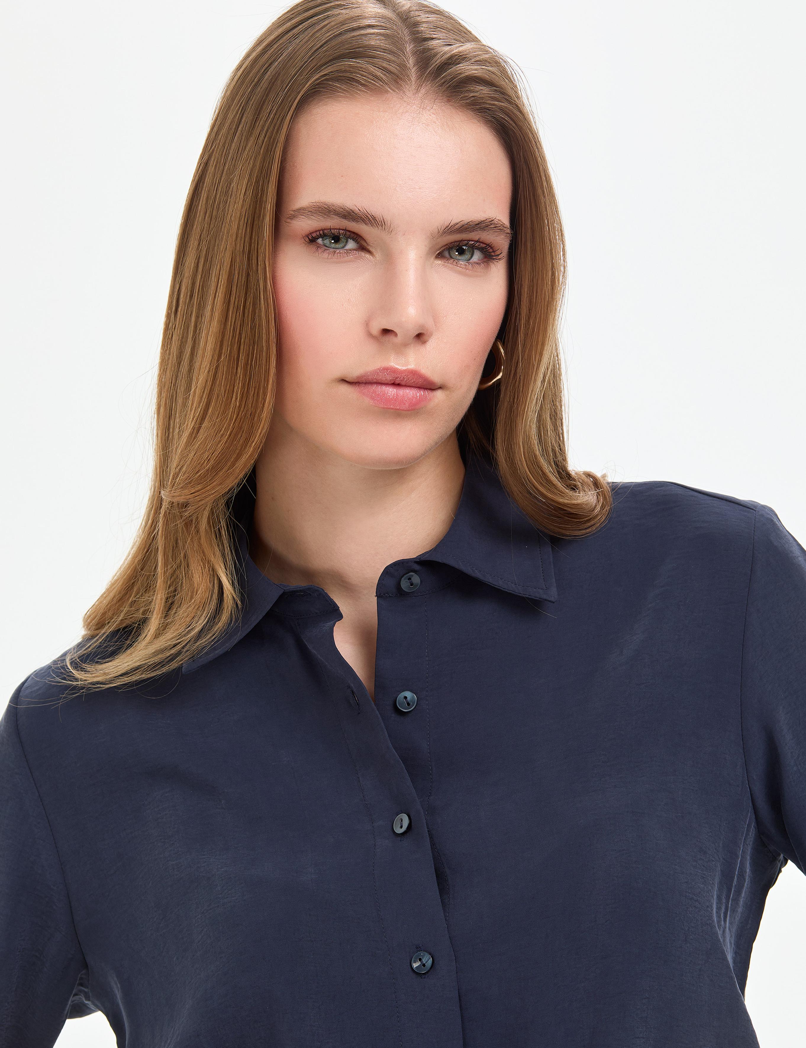 Açık Lacivert Comfort Fit Uzun Kollu Gömlek