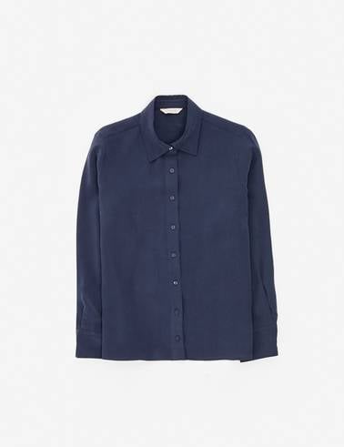 Açık Lacivert Comfort Fit Uzun Kollu Gömlek