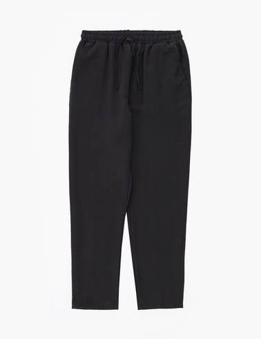 Siyah Carrot Fit Kanvas Pantolon