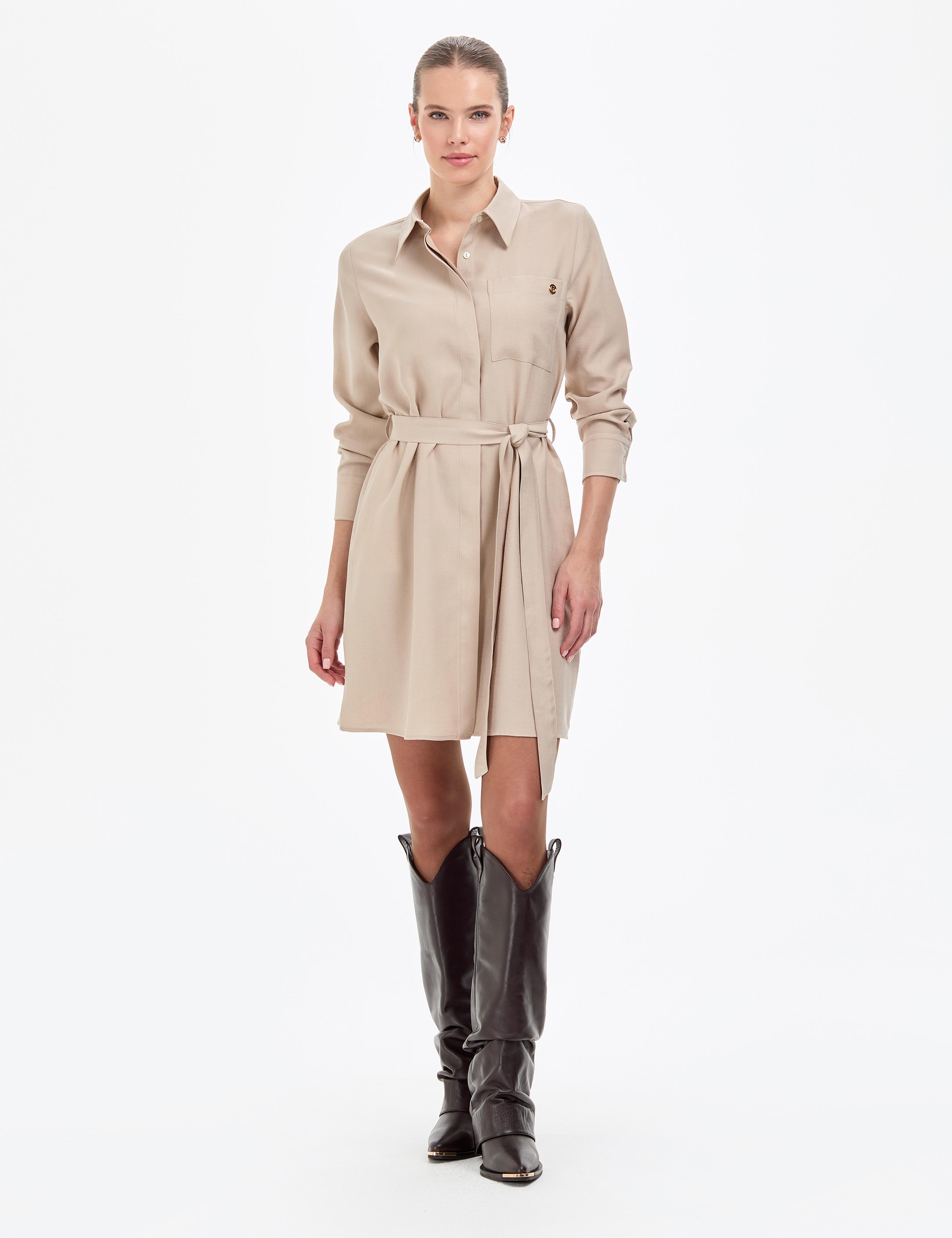 Vizon Comfort Fit Dokuma Elbise