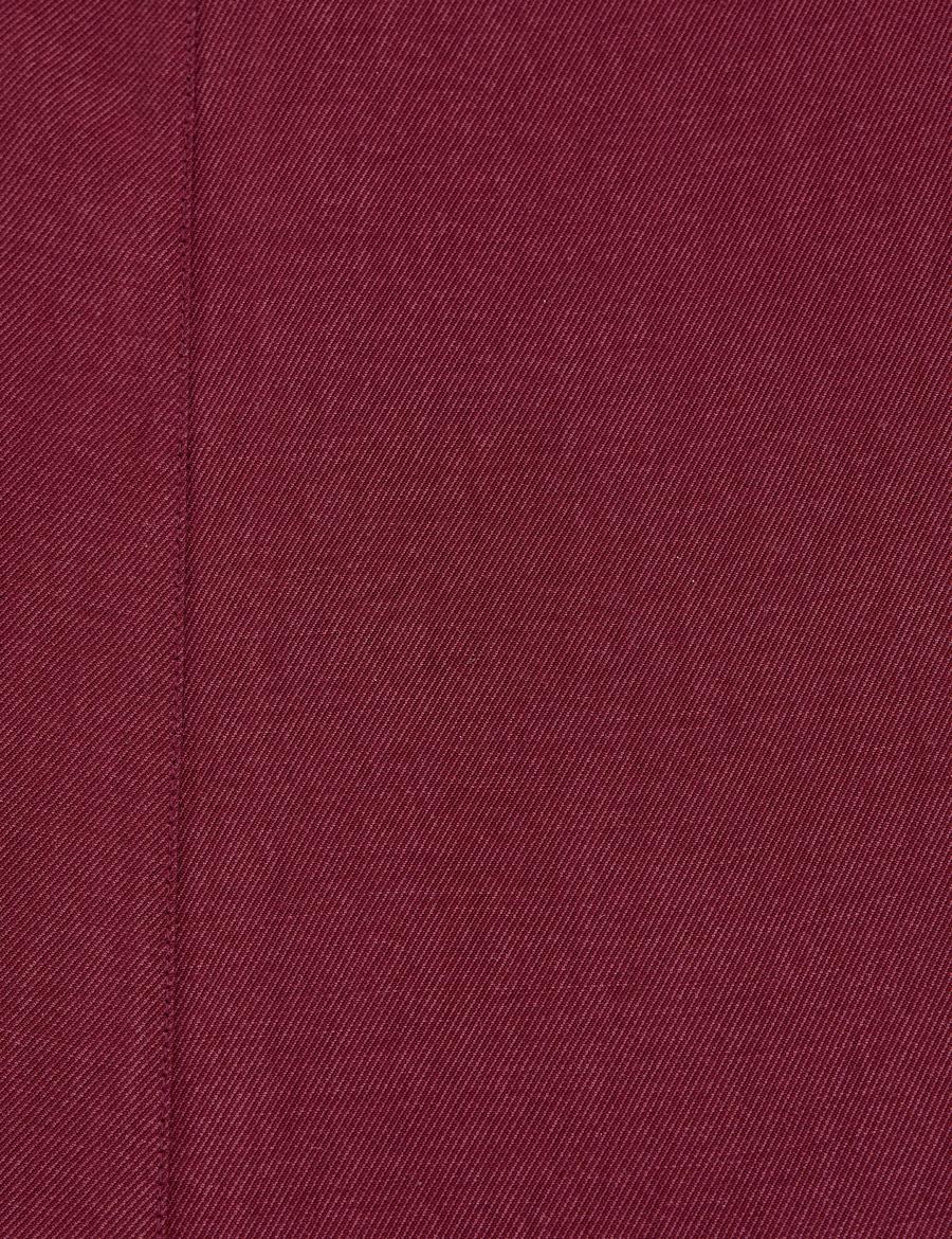 Bordo Comfort Fit Dokuma Elbise