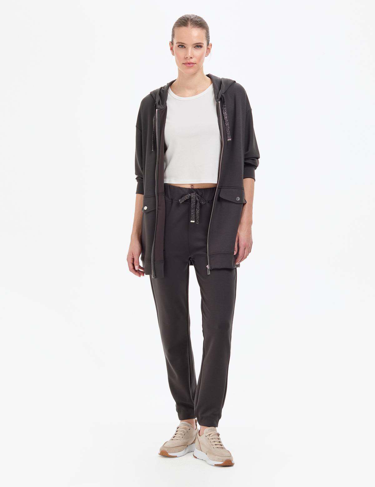 Antrasit Regular Fit Eşofman Altı