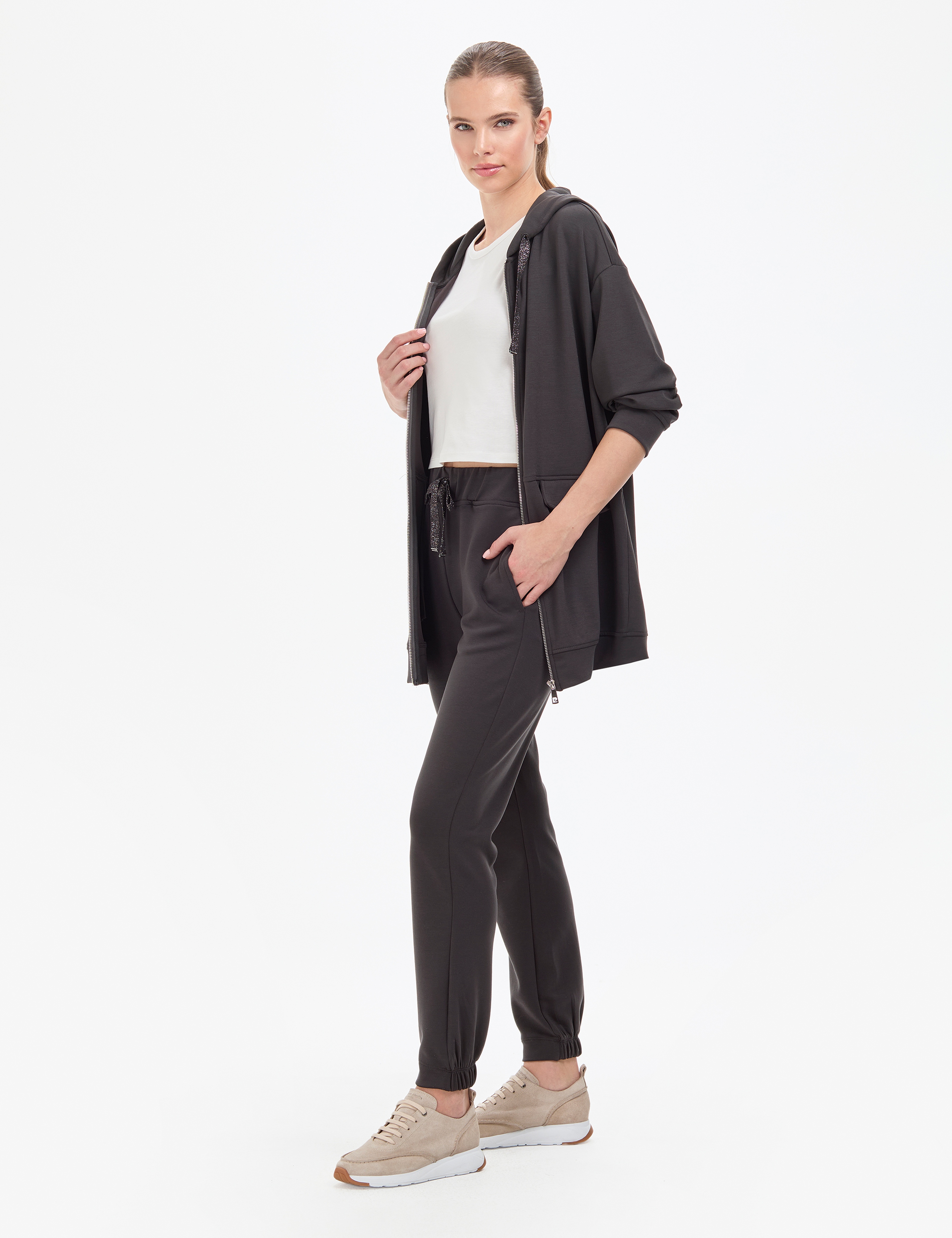 Antrasit Regular Fit Eşofman Altı - Image 3