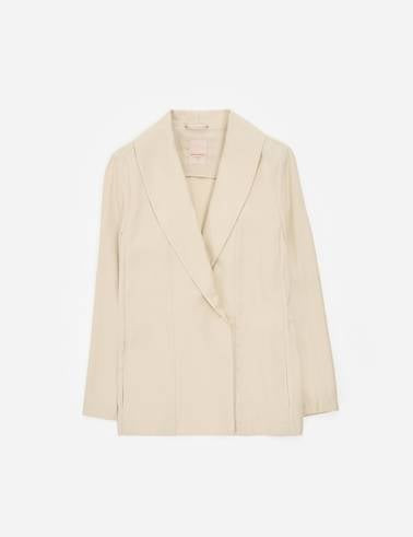 Krem Regular Fit Ceket