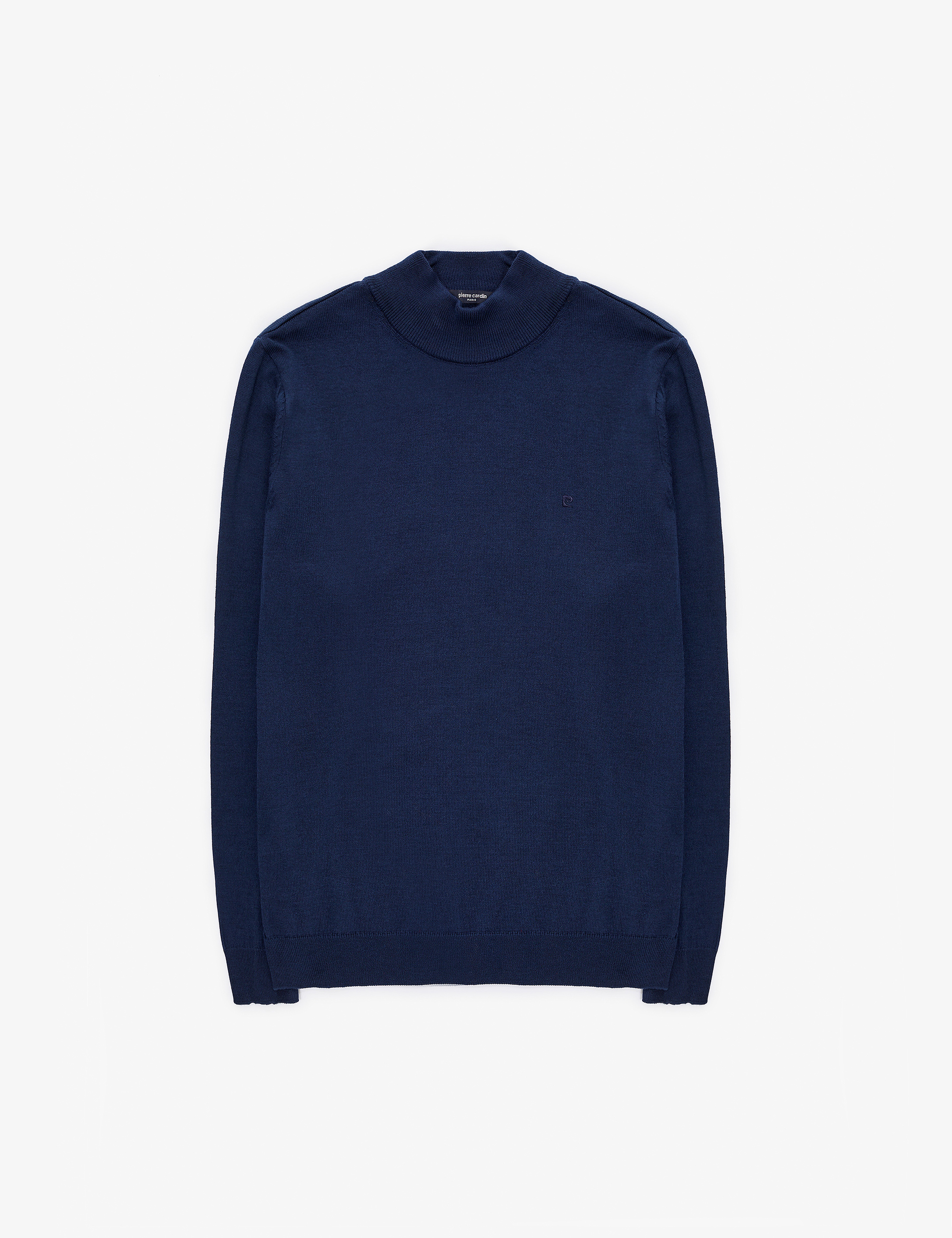 Açık Lacivert Slim Fit Yarım Balıkçı Yaka Basic Triko Kazak - Image 7