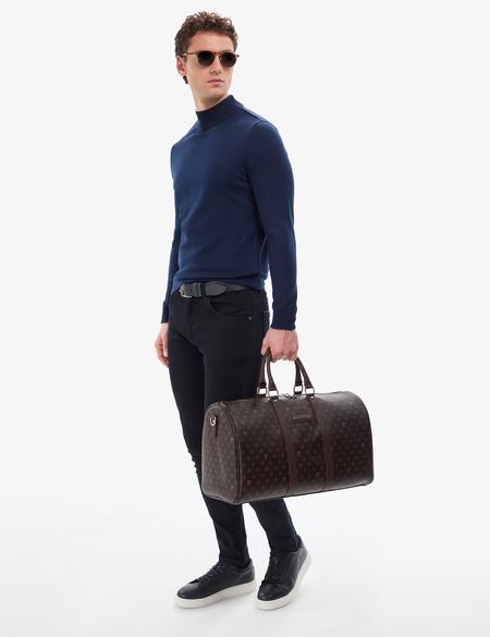 Açık Lacivert Slim Fit Yarım Balıkçı Yaka Basic Triko Kazak - 50314176127