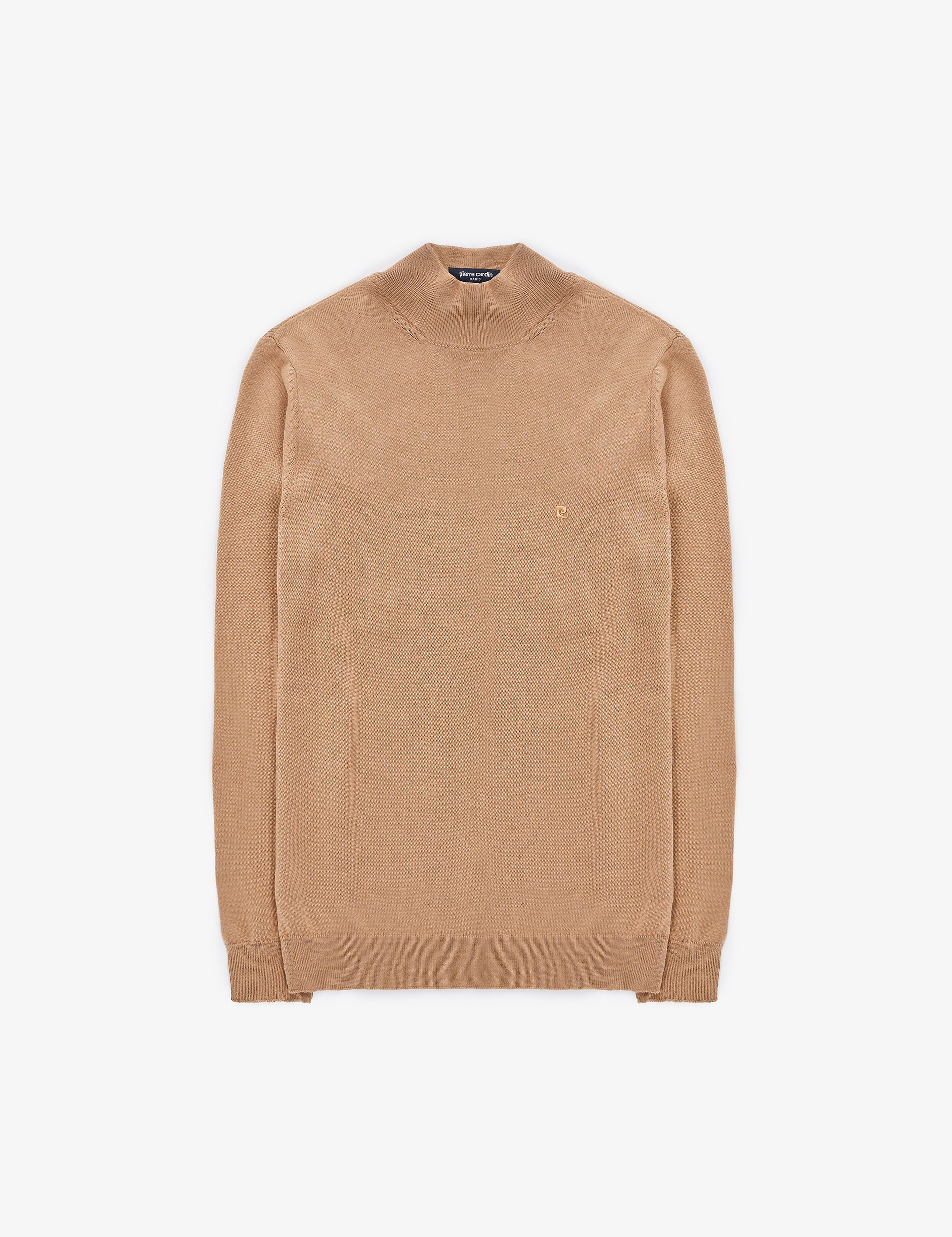 Camel Slim Fit Yarım Balıkçı Yaka Basic Triko Kazak - Image 7