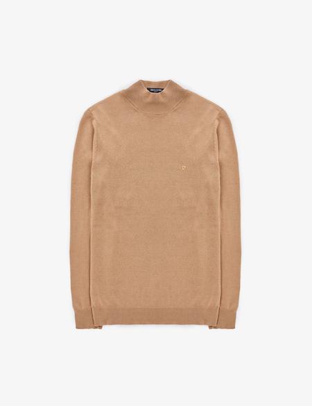 Camel Slim Fit Yarım Balıkçı Yaka Basic Triko Kazak - 50314176146