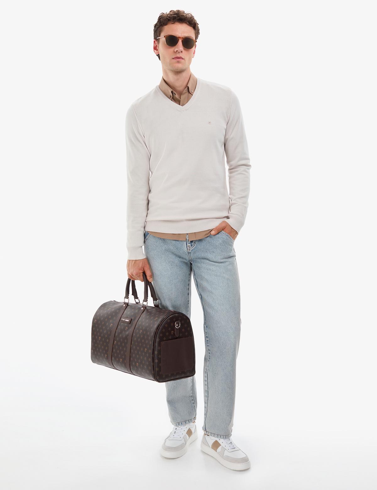 Taş Slim Fit V Yaka Basic Triko Kazak - 50314190051