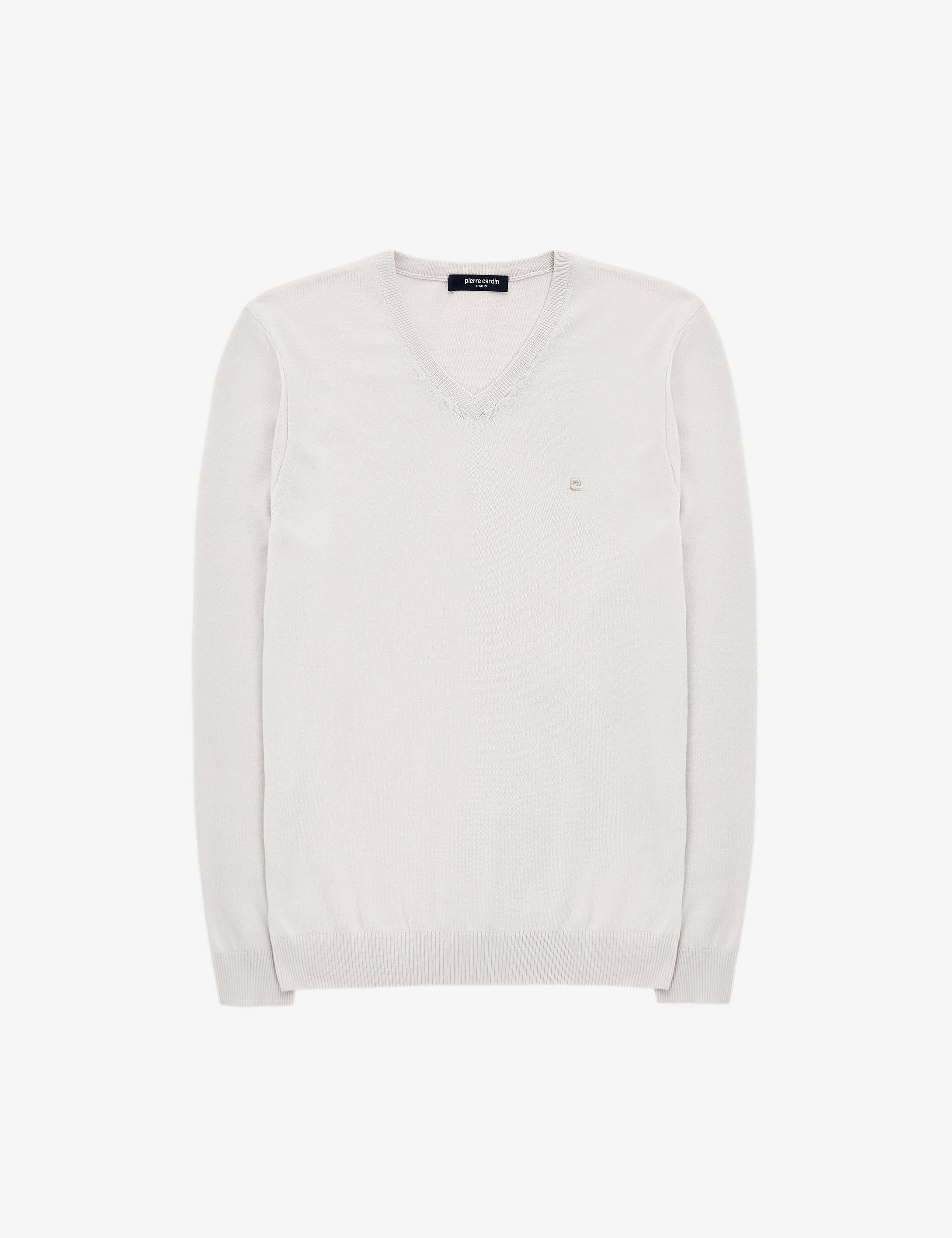 Taş Slim Fit V Yaka Basic Triko Kazak
