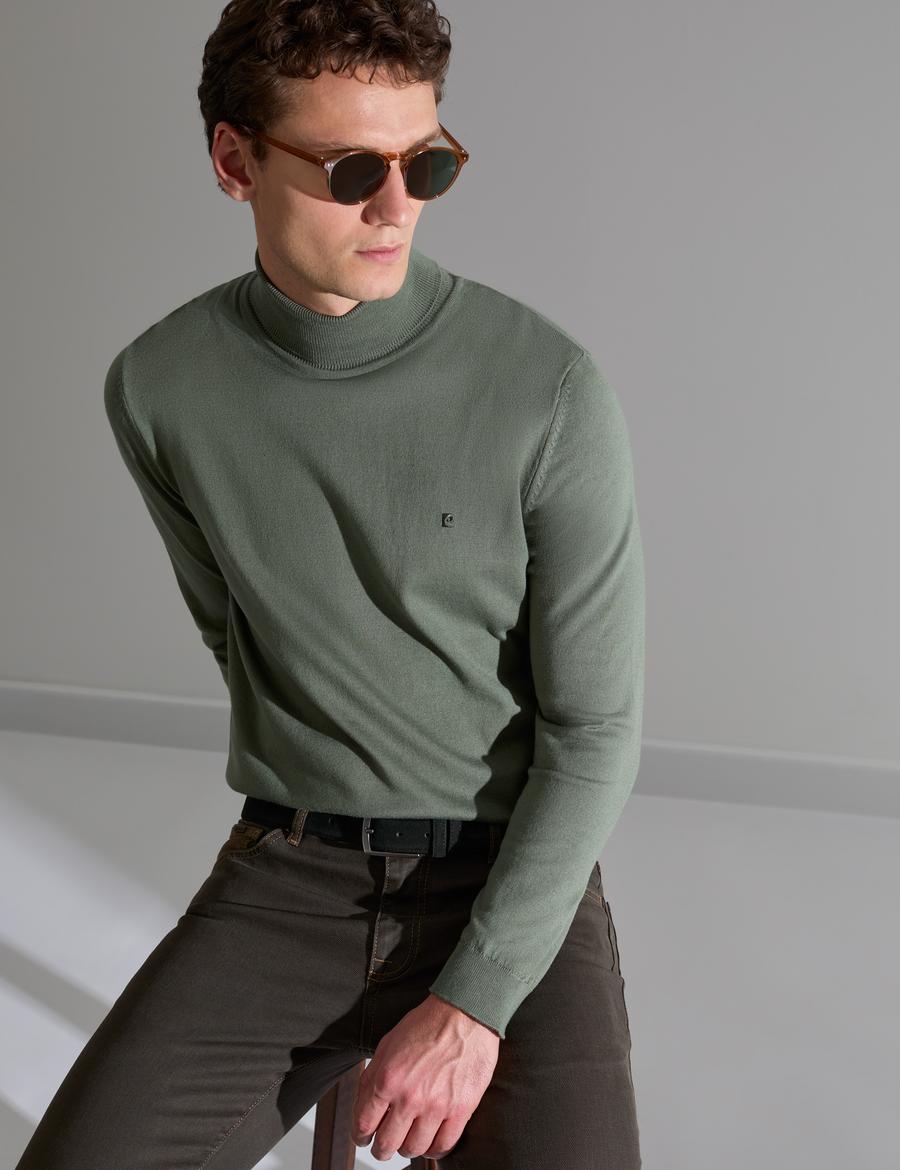 Duman Slim Fit Balıkçı Yaka Basic Triko Kazak