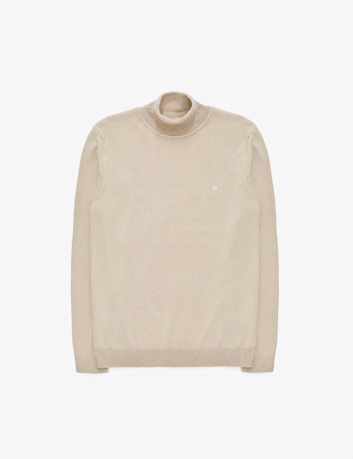 Kum Melanj Slim Fit Balıkçı Yaka Basic Triko Kazak - 50314202016