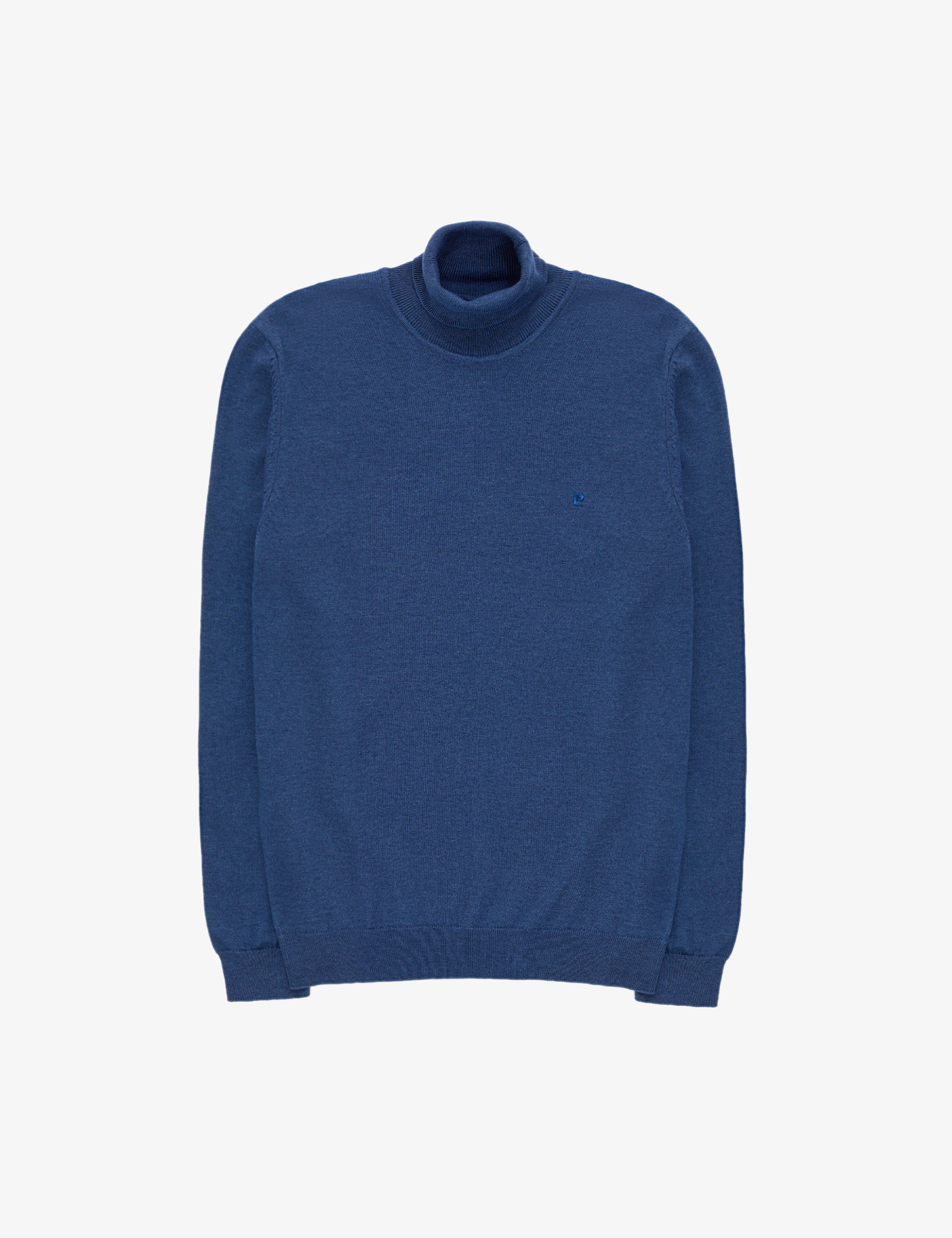 İndigo Melanj Slim Fit Balıkçı Yaka Basic Triko Kazak - Image 7